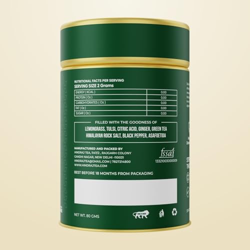 Image of Hindraj Soulful Sultan Desi Kahwa Herbal Loose Tea 80 g 11 Ayurvedic Spices, 100% Natural Ingredients, No Added Sugar Digestive & Immunity Support, Daily Detox Green Tea