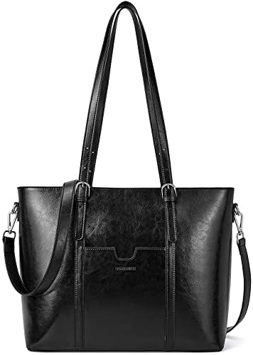 BOSTANTEN Leather Laptop Bag Work Tote for Women Shoulder Handbag...