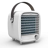 Ahorro de energía y salud El pequeño circulador de aire no contiene refrigerante de ozono, lo que puede proteger la salud de su familia. Este mini aire acondicionado ahorra espacio y es económico. En verano, es un regalo ideal para usted, su familia y amigos.