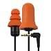 Plugfones Motorcycle Orange Foam and Silicone Ear Plugs Earbuds for Music and Hearing Protection