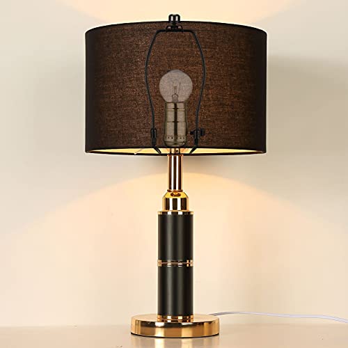 Canomo 2 Pieces Solid Metal Lamp Finials Caps Tapped 1/4-27 For Lamp Shade Holder Harp, 1/2 Inch Tall, Black #TOP3