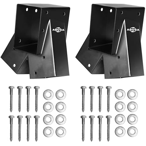 Heavy Duty Swing Sets Kits 2 A-Frame Swing Brackets for Play Sets Playground Equipment Mounting Parts Hardware Included(Black Brackets) Cover