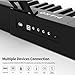 Digital Piano 88 Key Full Size Semi Weighted Electronic Keyboard Piano Set with Stand,Built-In Speakers,Electric Piano Keyboard with Sustain Pedal,Bluetooth,MIDI/USB/MP3 for Beginners Adults/81x
