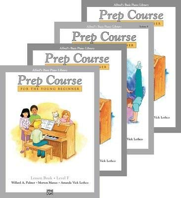 Alfred's Basic Piano Prep Course Level F - Four Book Set - Includes Lesson, Theory, Technic, and Notespeller books      Sheet music – January 1, 1998
