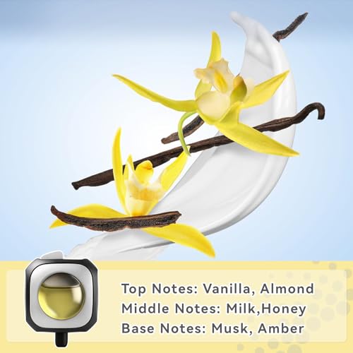 Image of Car Air Freshener Vent Clip 6 Pack 4ml Each Up to 180 Days Long Lasting Scent Odor Eliminator for Women Men(France Vanilla)