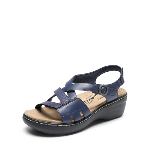 Image of DREAM PAIRS Women's Open Toe Wedge Sandals Walking Shoes | Cushioned footbed with supportive comfort for walking, vacations, beach outings, shopping and everyday summer wear