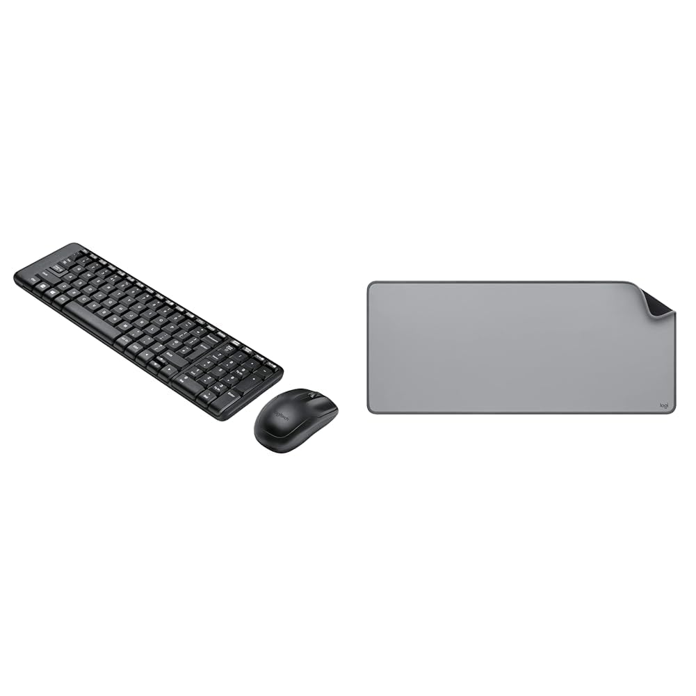MK215 Wireless Keyboard and Mouse Combo, 2.4 GHz Wireless, 3 Years Warranty, Compact Design