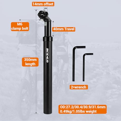Bicycgear SUSPENSION SEATPOST-001 Suspension Seatpost 27.2 30.4 30.9 31.6 Bike Seat Posts thumb #4