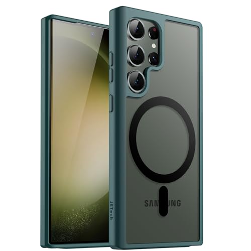 JETech Magnetisch Hülle für Samsung Galaxy S23 Ultra 5G 6,8 Zoll, Kompatibel mit MagSafe, Transluzente Matt Rückseite St...