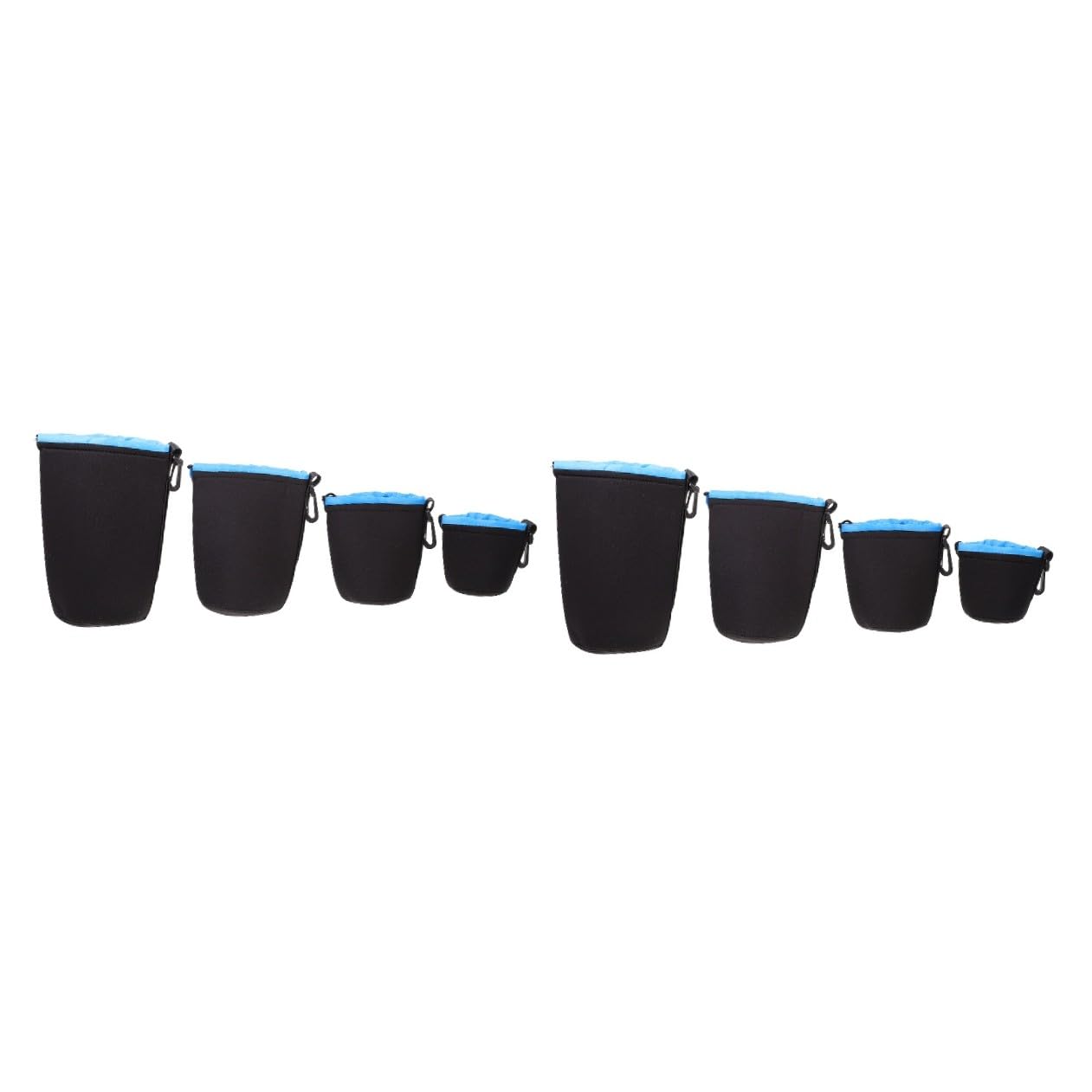 Veemoon 2 Series Estuche para Lentes De Cámara De Neopreno De Fundas Protectoras Resistentes con Cierre para Fotógrafos Profesionales Y Aficionados 4 Piezas*2