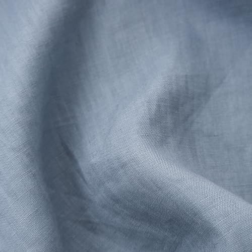 Image of Amazhiyu Women's Pure Linen Summer Midi Split Slip Dress | V Neck, Spaghetti Strap, with Pockets