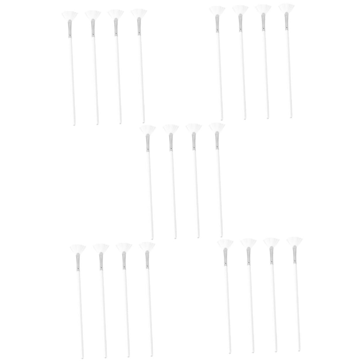 Gogogmee 5sets Facial Mask Brush Set Mask Applicator Tool Fan Shaped Makeup Brush for Mud Serum Daily Use 4pcs*5