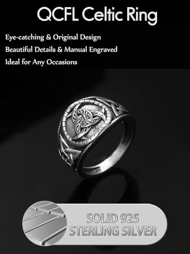 Celtic Ring For Men 925 Sterling Silver Size #8-13 Celtic Triangle Ring Chrismas Birthday Gift For Men Husband Friend Son Boyfriend4