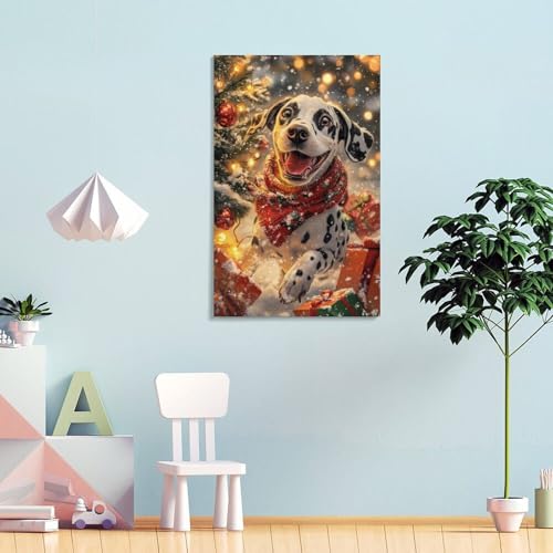 Décoration murale dalmatien : impression sur toile premium 40x60cm