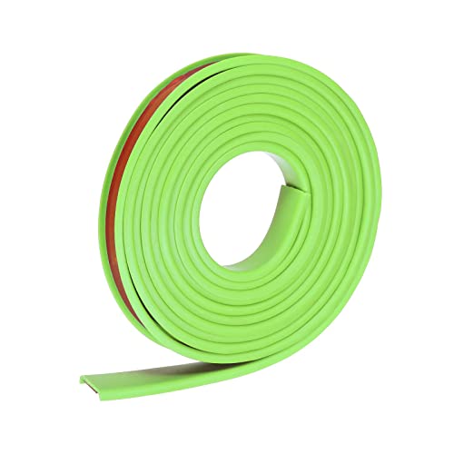 Image of uxcell U Shape Furniture Edge Banding, 3 Meters Self Adhesive Flexible Edging Trim, 5x16mm TPE Edge Guards for Cabinets Furniture Repair Restoration, Green