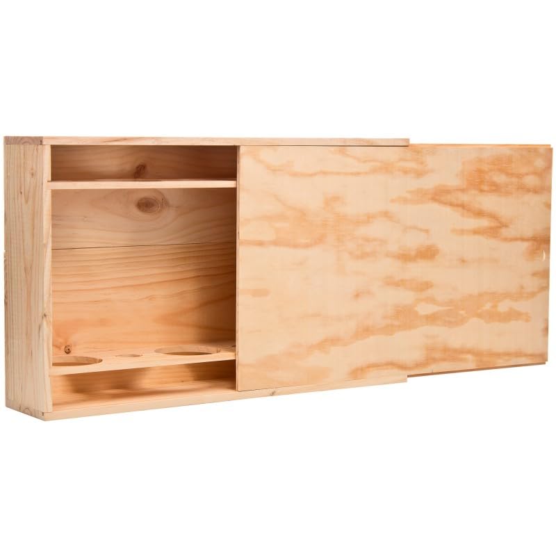 lotdevin Caisse en Bois 6 Bouteilles Mabouteille® - Boite Rangement Bois Bourgogne/Bordeaux, système Plat à glissière [ Rangement Bouteille de vin ]