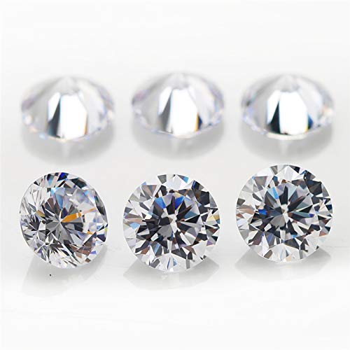 GBSTORE 100 Pcs 2.5 mm Clear Cubic Zirconia Stone AAAAA Quality Loose CZ Stones Faceted Cabochons Rhinestone for Earring Bracelet Pendants Jewelry DIY Craft Making