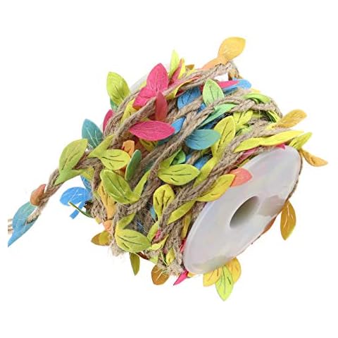 OTOTEC Jute Twine with Artificial Leaves Cover