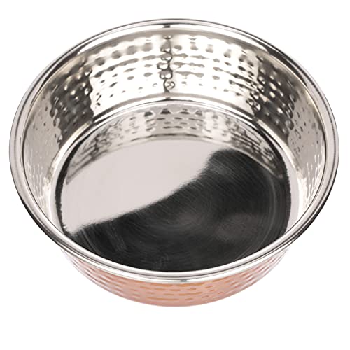 Neater Pet Brands Hammered Decorative Designer Bowls - Luxury Style Premium Dog And Cat Dishes (Small, Copper) #TOP5