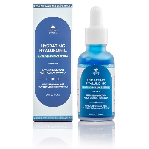 Nature Spell 2% Hyaluronic Acid Face Serum, Long-Lasting Hydration & Anti-Ageing Support with Peptide Complex, Smooths Fine Lines & Improves Skin Elasticity, For Dry & Dehydrated Skin, Vegan, 30ml