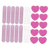 ELAYARD 10 Ensembles Kit de Manucure avec Manucure Ponçage Ongles Forme de Cœur Blocs Po...