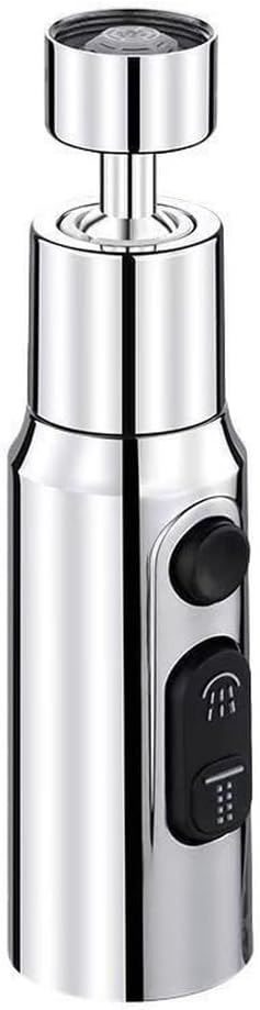 Kitchen Faucet Extender Boosting Splash Prevention 360° Rotable Three Modes Water Saver Home Extended Shower Spray Filter,White,1 PC