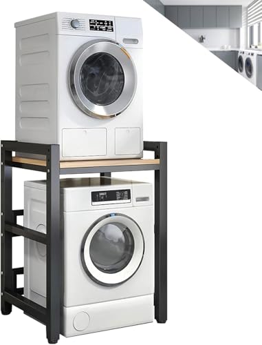 Estante para lavadora y secadora que ahorra espacio, elegante organizador para baño, cocina y balcón, maximiza el espacio ordenado y mejora las soluciones de almacenamiento en el hogar