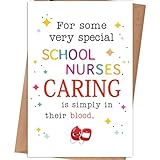 gerdiny Thank You Gift Card for School Nurses, Appreciation Card for Schools Nurses, Schools Nurse Thank You Card, National School Nurse Day