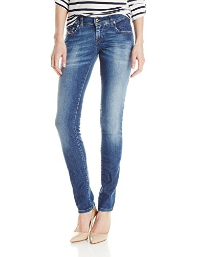 Jean droit Diesel Grupee L.32 femme en denim de coton haut de gamme
