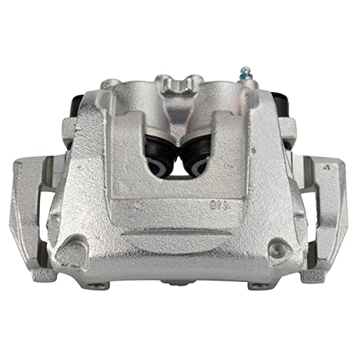 Image of TRQ Front Brake Caliper Set Zinc Coated Hardware Brackets Compatible with 2015-2018 Ford Edge