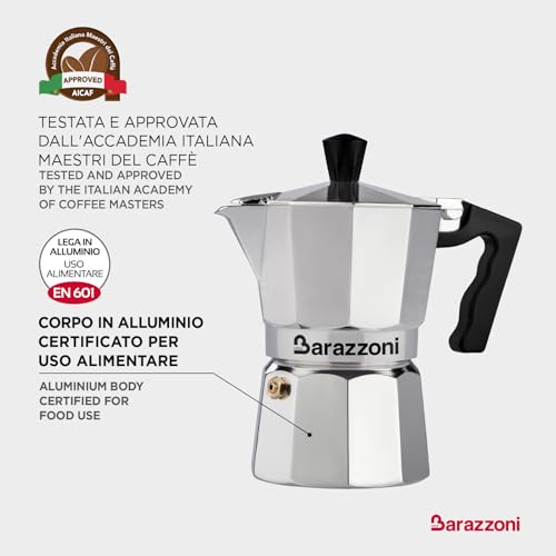Barazzoni die farbige Espressokocher 1 Tasse, Aluminium, Grau, 6.6 x 12.4 x 13.1 cm – Ansicht 3
