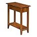Convenience Concepts American Heritage Flip Top End Table, Dark Walnut