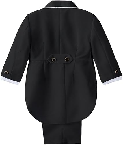 Miniatura 2 de Lito Angels Traje de esmoquin clásico jacquard para bebé, trajes formales traje de boda, 5 piezas, 015