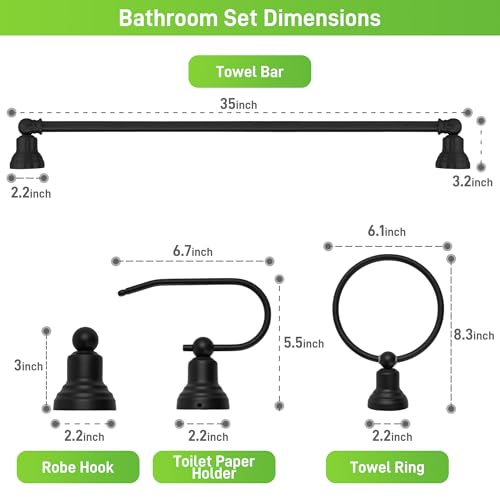 hykolity 3-Light Bathroom Vanity Light, 5-Piece All-in-One Bathroom Set, 20 Inch Modern Wall Lamp, Oil Rubbed Bronze Wall Sconce with Clear Glass Shade, Wall Lights for Bedroom, Living Room, Mirror