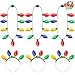 JOYIN 6 Pieces Christmas LED Light Up Headband and Necklace with 6 Flashing Modes Party Supplies Accessories