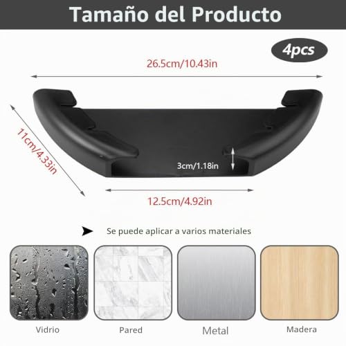 Miniatura 2 de 4 Piezas Soportes Para Tapas De Ollas, Autoadhesivo Organizador Tapas Ollas Adecuado Para Grandes De 15-32 Cm, Plástico Almacenamiento Para Paredes De Cocina Y Puertas De Armarios