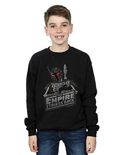 Absolute Cult Star Wars Boys Boba Fett Skeleton Sweatshirt Black 12-13 years