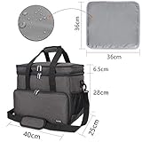 Teamoy Reisetasche für Hundeausrüstung, Hundetasche für die Mitnahme von Tiernahrung, Leckereien, Spielzeug und andere wichtige Dinge, ideal für Reisen, Camping oder Tagesausflüge (Groß, schwarz)