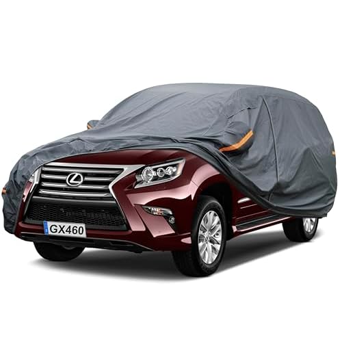 Premium Car Cover Custom Fit Lexus GX GX460 GX470 GX550 (2002-2025), 16 Layers Heavy Duty Car Cover Waterproof All Weather with Zipper Door for Sun Ra