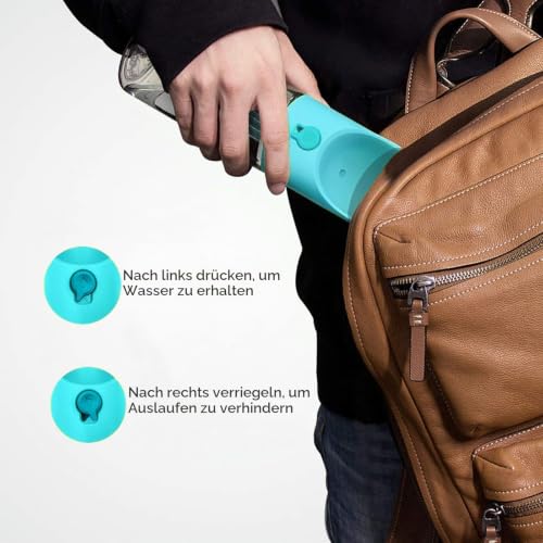 PETKIT P008 EVERSWEET Hundetrinkflasche für unterwegs, Leckdichte Outdoor Trinkflasche - 400ml – Ansicht 6