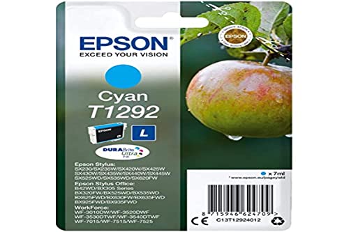 Epson T1292 Cyan cartouche d'encre d'origine anti-bavure haute netteté