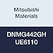 Mitsubishi Materials DNMG442GH UE6110 DNMG Carbide DN Type Negative Turning Insert with Hole, CVD Coated, Rhombic 55?, 0.5" IC, 0.25" Thick, 0.031" Corner Radius, GH Breaker (Pack of 10)
