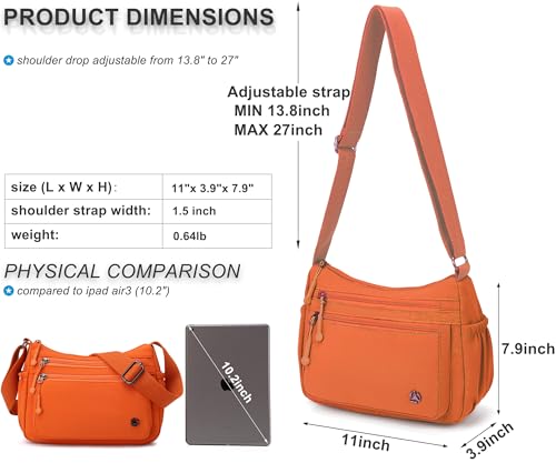 Image of Pealwel Casual Crossbody Bag with Anti Theft Pocket - Women Lightweight Water-Resistant Purse Bag