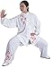 Abbigliamento Tai Chi Donna,Uniforme da Uomo per Arti Marziali Vestito da Tai Chi Abbigliamento Cinese Kung Fu Abbigliamento in Cotone Wing Chun,White-3XL
