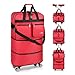 30''36''40''Rolling Duffle Bag with Wheels,Expandable Duffle Bag for Travel for Men Women,Foldable#30''Red