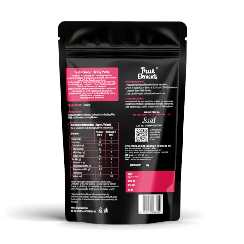 Image of Quinoa 5kg by True Elements - Super Value Pack | Gluten Free Quinoa | Healthy Food | Diet Food | Rich in Protein & Fibre