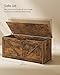 VASAGLE Storage Chest, Storage Trunk with 2 Safety Hinges, Storage Bench, Shoe Bench, Farmhouse Style, 15.7 x 39.4 x 18.1 Inches, for Entryway, Bedroom, Living Room, Rustic Brown ULSB060T01