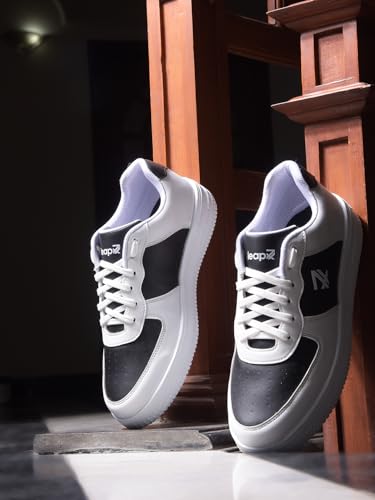 Image of Liberty LEAP7X Black Sporty Casual Sneakers for Men