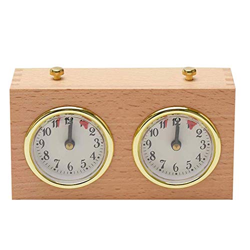 Hainice Chess Timer Schachuhr Holz Tragbare Schachuhr Analogue Analog Spiel Mechanische Digital Timer Count Up Down Für Wettbewerb Turnier-brettspiel Cover
