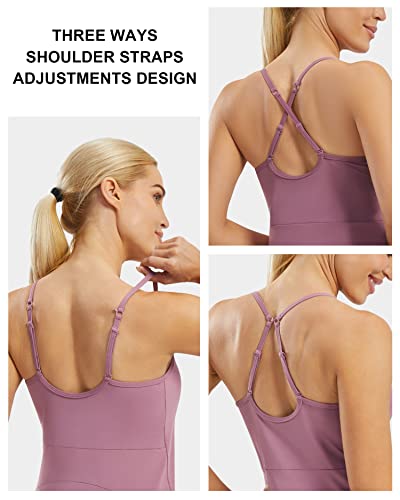 Tennis Dress Athletic Dress With Built In Bra& Shorts Pockets Workout Golf Exercise Dresses For Women Pink Medium #TOP1